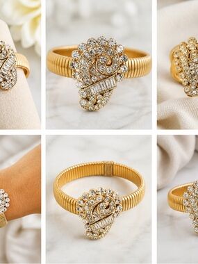 Juicy Couture Gold Crystal Swirl Bracelet